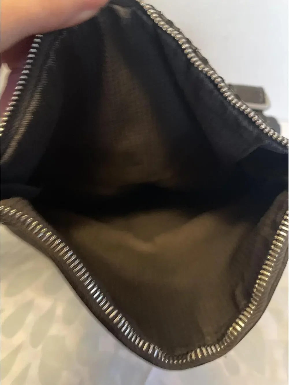 Vive La Difference Italy Black Leather Perforated Crossbody Bag Quiet Luxury